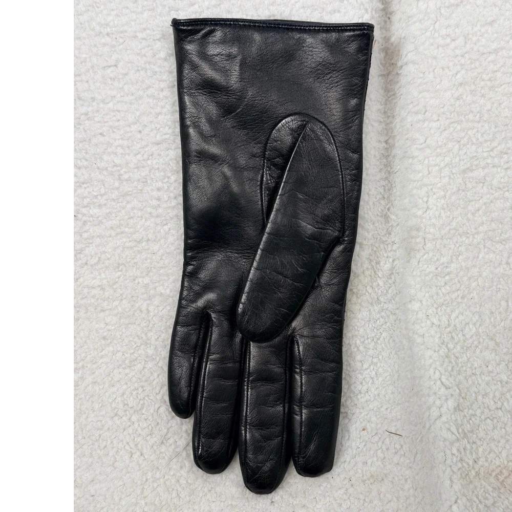 Replacement Coach Black Leather Signature C Quilted Glove Size 7 LEFT ONLY